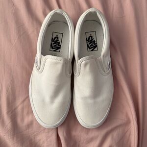 Vans White Slip-On Shoes